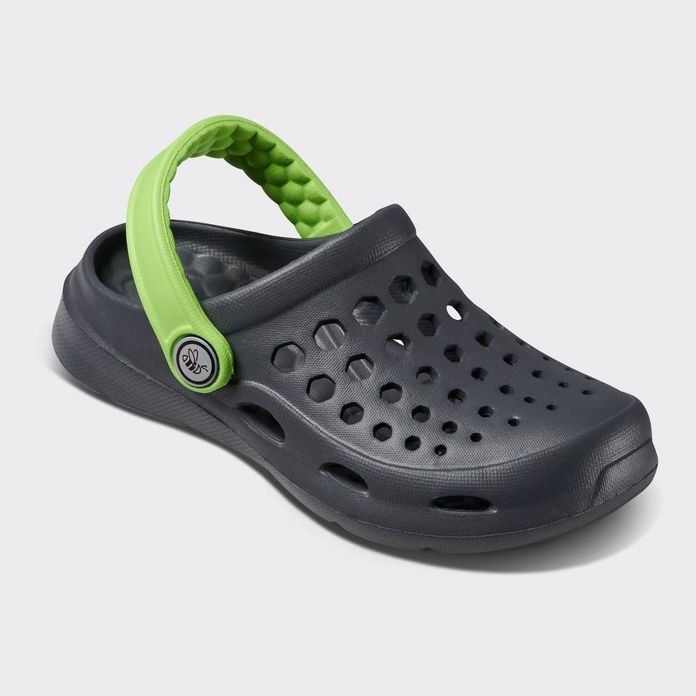 Joybees Toddler Harper Sandals Lime Green Charcoal Gray Clogs 4-5